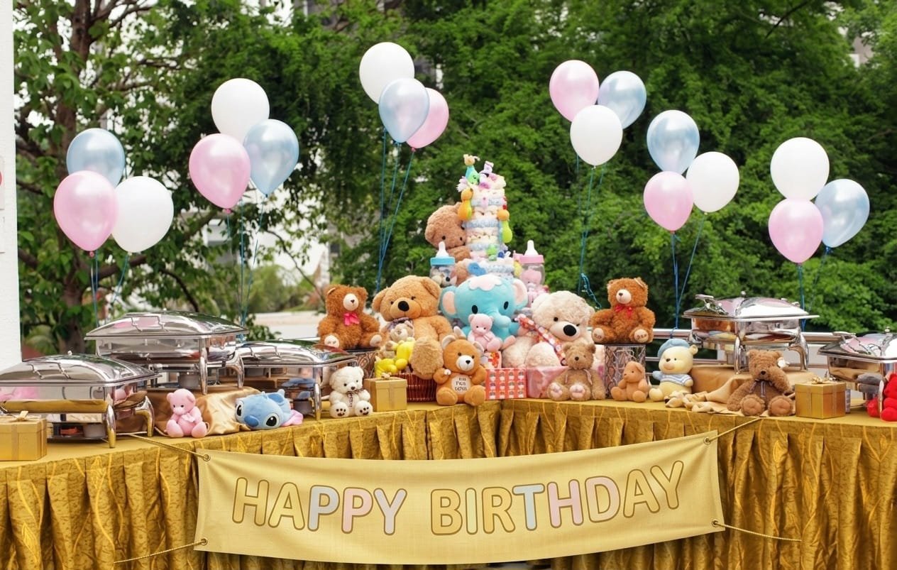 Birthday catering spread